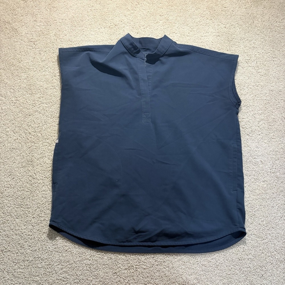 Figs Rafaela Technical Collection Scrub Top Women's XS Blue PO 3019